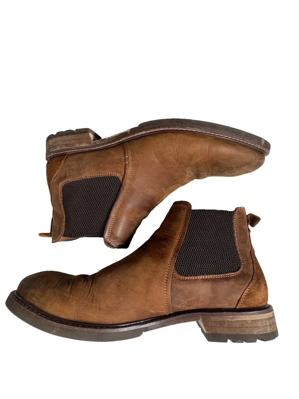 Florsheim Chalet Chelsea Boots Mens 10M Brown Leather Gore Slip On 11964-215